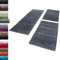 Carpettex Bettumrandung Schlafzimmer 3teilig Shaggy Teppich Hochflor Einfarbig Grau Bettset:2 mal 60x110 + 1 mal 80x150 - Bettvorleger Schlafzimmer Läuferset Weicher Flauschig Bettumrandung Teppich