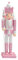 Ornamenti rosa schiaccianoci | Guardia del soldato schiaccianoci di Natale rosa da 11,8 pollici | Festive Glitter Figure da collezione Schiaccianoci Giocattolo per decorazioni natalizie, 4 Steadybombb