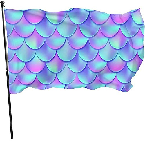 Gartenfahne Mer-Maid Scale Panel Sparkle Sommer Flaggen Lustige Dekoratives Banner Durable Dekorationen Flagge, Für Drinnen Und Draußen, Garten