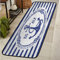 TropicalLife Nautischer Anker-L?ufer f¨¹r Flur, rutschfest, 60 x 182 cm, Marineblau, Anker, Teppichl?ufer, waschbar, lange Fl?che, Teppichl?ufer f¨¹r K¨¹che, Eingang, Wohnzimmer, Waschk¨¹che