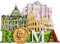 Rom Italien Roma Magnet Kühlschrank Kühlschrank Magnet Dekoration Aufkleber Souvenir Harz Handwerk Küche Whiteboard