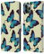 Head Case Designs Azul Patrón de Mariposa Carcasa de Cuero Tipo Libro Compatible con Apple iPhone 11 Pro MAX