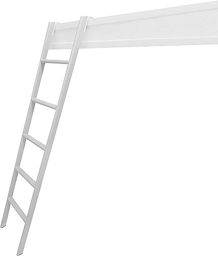 MObyat hochbett Leiter Hochbettleiter Nur Etagenbettleiter Weiß Schwarz Silber, Rv Travel Trailer Leiter Für Schule Teens Dorm Twin Bett, Vertikale Hochbett-Leiter Color : White, S