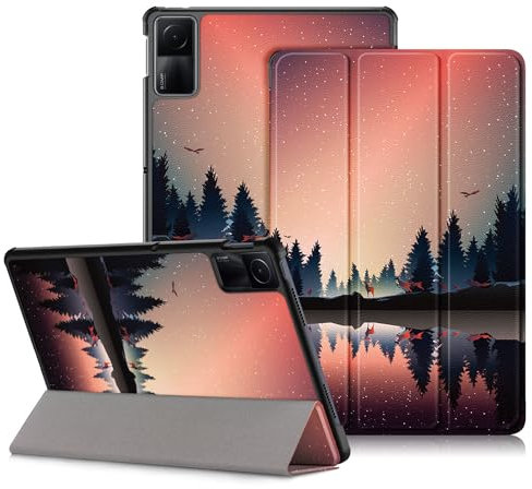 DINGGUAGUA Funda para Xiaomi Redmi Pad SE Tablet 11 Pulgadas 2023,Ultra Delgado Carcasa con Función de Soporte,Oscuridad