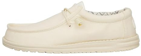 HEYDUDE Wally Canvas - Zapatos Estilo Mocasín para Hombre, Stone White, 41