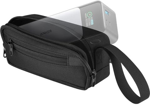 CaSZLUTION Travel Case Compatible with Anker 737 Power Bank (PowerCore 24K) 3-Port Portable Charger, Portable Storage Bag Case for Anker Prime Power Bank 20K Portable Charger - Case Only (Black)