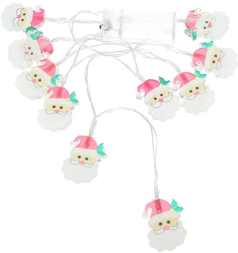 Toyvian Weihnachtsmann-Lichterkette Weihnachts-Lichterkette Led-Weihnachtsmann-Lichterkette Cartoon-Weihnachtsparty-Dekoration Lichter Weihnachtsbaum Heimdekoration Kinderzimmer Hof