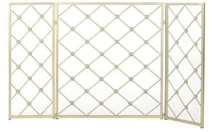 Protectora para Chimenea Iron Fireplace Screen, Gold Color Fireplace Screen, For Garden Home Screens Salvachispas