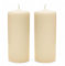 Ivory Unscented Pillar Candles 7.5cm x 15cm (2.75 x 6) Rustic Smokeless Candles Long Burn Time 65 hrs Elegant Non-Drip Pillar Candles for Weddings Restaurant Home Decoration Spa Church (2 pcs)