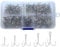 HOUSON 120 PCS fishing hooks, treble hooks, fishing hooks, treble hooks, carbon steel for sea fish, with barbs, size 2#, 4#, 6#, 8#, 10#