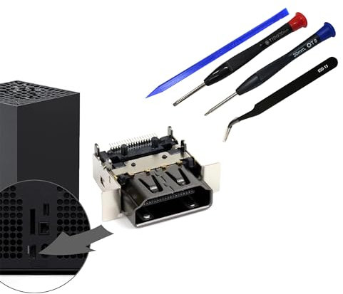Eaglewireless HDMI Port Replacement for Xbox Series X, Display Socket Jack Connector Repair for XSX Console, M1087810+Tools