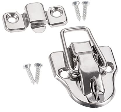 Trailer Paddle Lock,Caravan Türschloss, Stoßscharniere, Anschlüsse, 1 Stück, Zinklegierung, Vintage-Schloss, antike Schmuckschatulle, Haspen, Schubladenriegel, Koffer, Kippriegel, Schnallenverschluss,