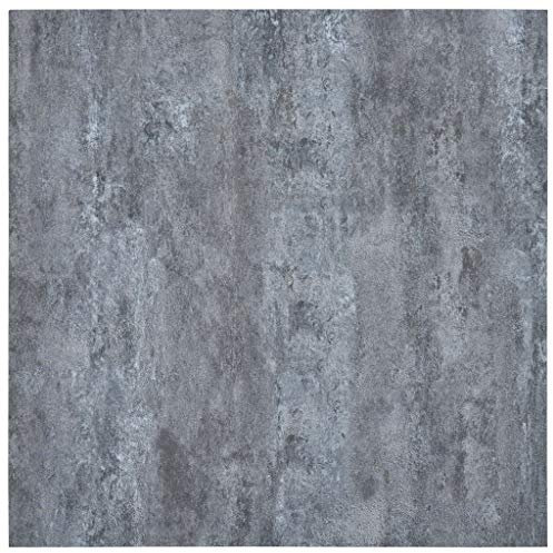 Kavolet PVC Fliesen Selbstklebend 55 STK. 5,11 m² Selbstklebende Bodenfliesen PVC Bodenbelag Vinylboden Fußbodenbelag Fliesenaufkleber Boden Küche Klebefliesen Grau marmoriert