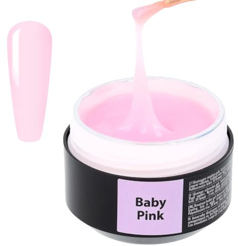 SINCERO SALON Aufbaugel für Gelnägel Solid - Baby Pink - Stabiles Dick UV Builder Gel für Nägel - Verlängerungen Stärkt Schützt - Ideal für Gel Nails - Einfach Anzuwenden - Nail Art Gel Nägel 15ml