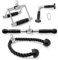 GOPLUS Kit de 4 Accessoires de Machine à Câble de Musculation, Ensemble de Fixation, Corde Triceps, Poignée Double ‘D’, Poignée en Forme de ‘V’, Barre Rotative Droite, pour Salle de Sport