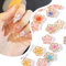 200 Stück Nagelschmuck Blume, Flacher Charms Nägel aus Harz 3D Gemischte Blume Nagelzubehör Bunte Blume Nägel Charms für Nageldeko,DIY Nagelkunst