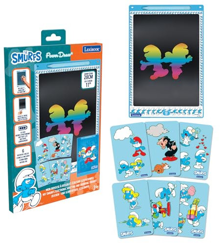 Lexibook, Super Mario CRT10NI Toverbord, creatief speelgoed voor kinderen, meerkleurig, 28 cm scherm, inclusief 1 pen en 6 sjablonen, blauw, taille uniek