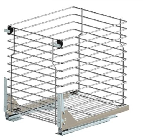 woplus Unterschrankauszug Schrankauszug mit Softclose 1 Etage Vollauszug Bodenmontage (Möbel 600mm)