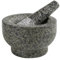Brightium Mortero de Granito 13x8cm, Ideal para triturar, moler y Preparar Especias y Salsas en Cocina.