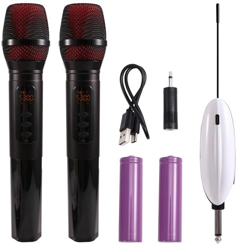 Kdouehg UHF Wireless Rechargeable Microphone Expander 6.5mm Microphone Mixer Multi-Channel Input Expander