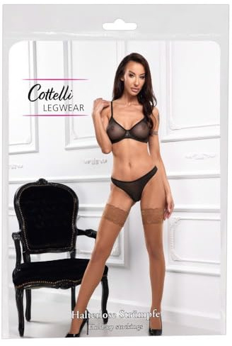 Cottelli Legwear Damen Halterlose Strümpfe, Hautfarben Hell, 5