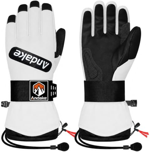 Andake Winter-Skihandschuhe für Männer, Frauen und Jugendliche, wasserdichte und isolierte Schneehandschuhe für kaltes Wetter, professionelle Skihandschuhe für Skifahren, Snowboarden und Wintersport