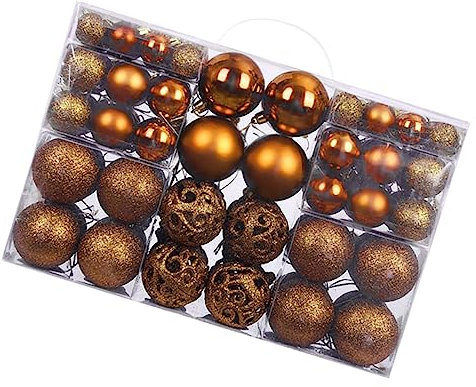 Ipetboom 1 Schachtel Weihnachtsbaum Dekoration Weihnachtskugeln Anhänger Kaffee für Festliche Szenen Leicht und Bruchsicher für Familie und Freunde