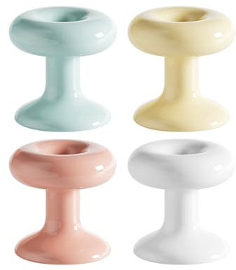 ARFUKA Donut-Shaped Toilet Button Pusher Self-Adhesive Toilet Tank Press Button Bathroom Hygiene Tool for Long Nail Protection Pack of 4