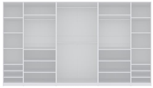 Marmex Meble Garderoben-Set TRES X/B offener Kleiderschrank mit 4 Kleiderstangen und Fächer