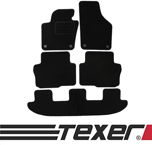 TEXER Textil Fußmatten Passend für Seat Alhambra II 7-Sitzer 7N Bj. 2010- Basic