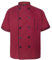 TopTie Chaquetilla Cocinero Unisex Chaqueta de Chef Manga Corta Hostelería Cocina Uniforme con Bosillos para Restaurante Bar Rojo