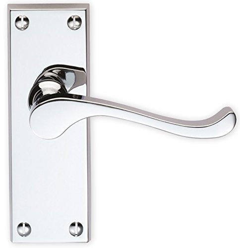 3X Pairs of Polished Chrome Scroll Handles for Interior Door