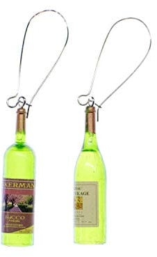 Miniblings Wine Bottle Earrings Earhooks Drink Wine Bottles Green Party 5cm