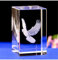 Crystal Glass Peace Dove Figurine,3D Laser Etched Crystal Pigeon Ornament Art,Animal Crystal Glass Cube Engraving Statue Peace Dove Sculpture Gifts with Gift Box (30 * 30 * 40mm)