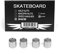 Skateboard Hardware Spacer Bearing Sleaves Set Silver - Longboard Achsen Spacer Set für Kugellager