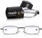 Read Optics Pocket Sized Folding Reading Glasses 1.5, Mens Womens Blue Blocker Glasses for Screens, Computers & Gaming, with Protective Black Case