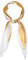 sourcing map Damen Satin Rhombus Hals Schal Bandana Pferdeschwanz Streifen Halstuch Gelb 110 x 33cm