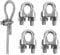 TERF® 4 Pcs Wire Rope Cable Clip Clamps M12 for Ø 12mm (1/2) Wire Rope Cable Grip Galvanized Steel U Bolt Saddle Fastener for Rigging Rope and tension cable Garden Tension Wire Ropes