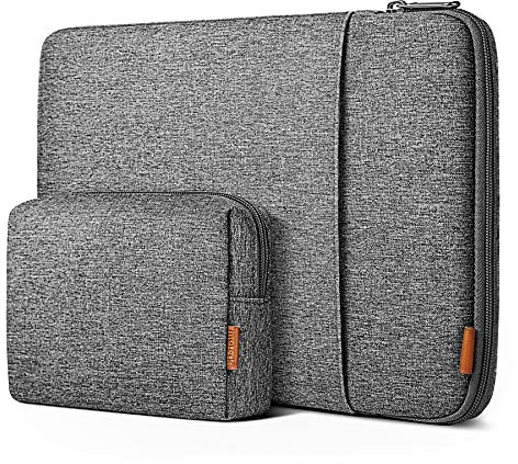 Inateck 360° Protection 13.3 inch Laptop Bag Sleeve Case Compatible with 14.2 MacBook M3/M2/M1 Pro/Max A2992/A2918/A2779/A2442 2023-2021, 13 MacBook Air Pro 2012-2017, Gray