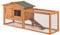 [en.casa] Kaninchenstall Oberursel 68 x 156 x 52 cm Kleintiergehege Hasenstall zweistöckig Freilauf mit Bitumendach Tannenholz