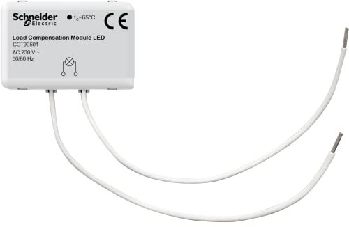 Schneider Electric Merten CCT90501 Argus LED Lampen Kompensationsmodul zur Verbesserung des Verhaltens von LED-Lampen in Kombination mit Dimmern im Phasenabschnittbetrieb