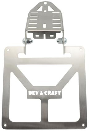 Portatarga Pieghevole per TM dal 2021 al 2025 (Compresi) Motard Enduro Moto con Attacco per Faretto Originale