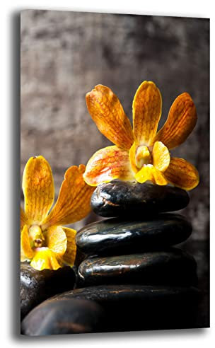Quadri Moderni Soggiorno Verticale FIORI ORCHIDEE Quadro moderno FIORE da Parete XXL grande Stampa su tela Canvas Decorazione Murale muro Arredo Camera da letto Cucina (40x70 cm, Orchidea)