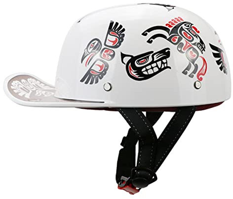 qloijnv Halbschalenhelm, Mopedhelm Urban, Offenem Helm, Motorradhelm, Jet-Helm Roller-Helm Scooter-Helm Mofa-Helm | ECE Zertifiziert | Motorradhelm für Cruiser Chopper Biker Moped