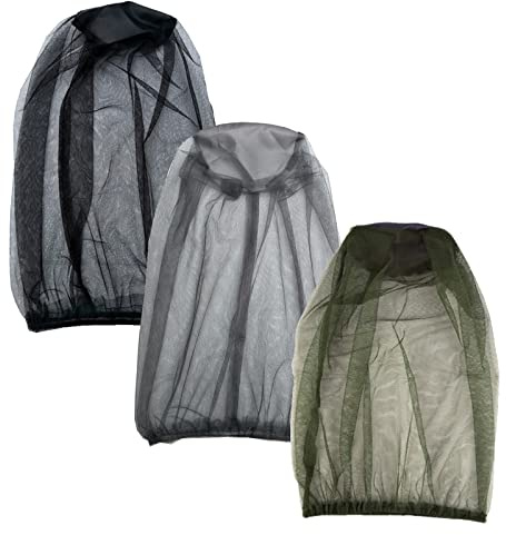 Mosquito Head, Cappello da Insetto, Zanzariera Cappello, Mosquito Zanzariera Hat, 3 Pezzi Cappuccio Anti-Zanzara Rete, Insetto Mosquito Hat per Apiary, Pesca, Outdoor Appassionato di Protezione