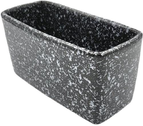 Jardinera Mini Cementerio ESMALTADA símil MÁRMOL 17 X 7.5 X 9 CMS (Largo x Ancho x Alto) (Gris Claro)