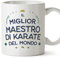 Mugffins Tazza in ceramica per MAESTRO DI KARATE uomo 11 oz / 350 ml - In italiano - Miglior del Mondo - Idea regalo per compleanno, anniversario, natale, laurea