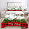 Wintdeer Bettwäsche-Set 200 x 200 cm 80 x 80 cm mit Wintermotiv Weihnachten 100% Mikrofaser Weihnachts-Deko Partner-Bettwäsche 3-TLG