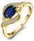 JewelryPalace Ovalschliff 1ct Erstellter Blau Saphir Ring Damen, Ring mit Stein Schmuck Set, Verlobungsring Silberring Solitär Silber Ringe 925 für Frauen, Schmuck Mädchen Promise Ring Vergoldet 57
