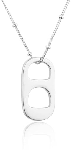 Aonklot Soda Tab Necklace for Women Soda Bottle Cap Necklaces for Teen Girls Tab Necklace Jewelry Gift for Women Girls